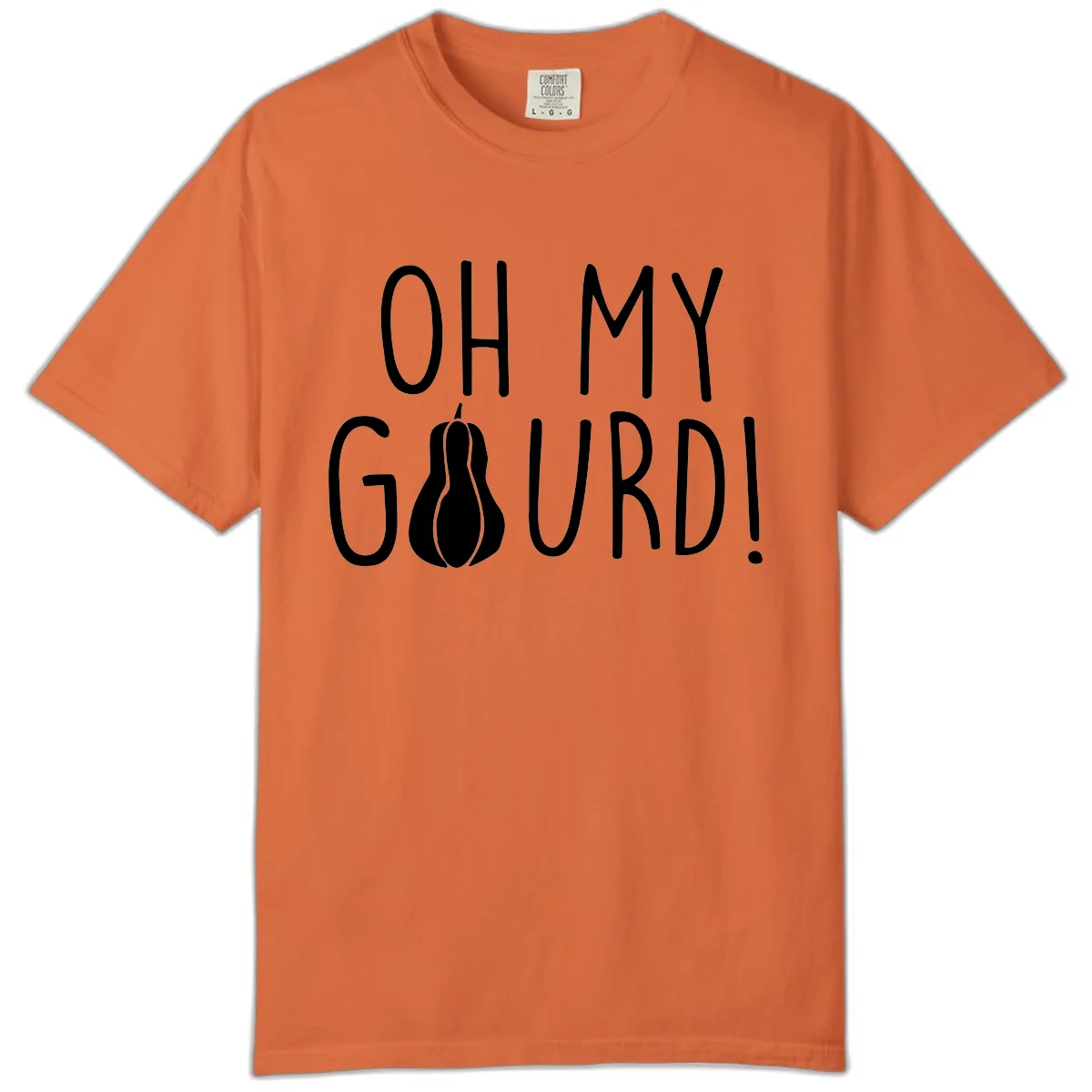 Oh My Gourd Thanksgiving Pun Design Comfort Color in Burnt Orange